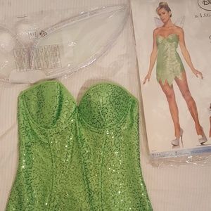 Leg Avenue Tinkerbell Sequin costume with Wings!